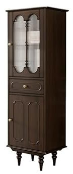 ADERFETBI Bar Cabinet Retro Solid Wood Wine Cabinet Wine Red Wine Display Cabinet Living Room Wall Bookcase Wine Rack