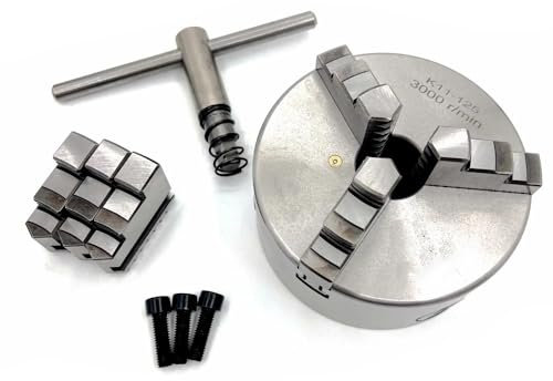 Mandrin de tour à 3 mors K11 125 mm, autocentrant manuel, en métal, avec mors, accessoires for machines-outils de tournage