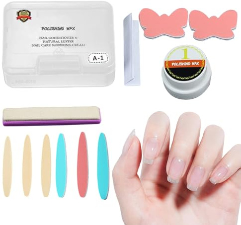 Lucidatori e lucidatori per unghie,Cera per lucidare le unghie e gli strumenti di lucidatura | per unghie per principianti e professionali per il salone da donna