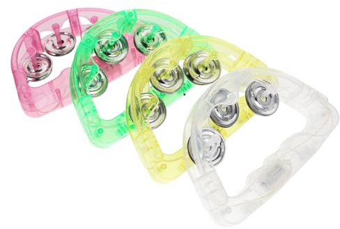 ZUNOXAZ 8 Stück LED Handtamburin für Kinder Blinkendes Schüttelspielzeug aus Kunststoff Buntes Partyzubehör und Musikspielzeug für Babys und Kleinkinder Zufällige Farbe