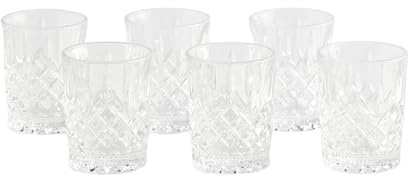 home&you - Juego de 6 vasos de chupito Timeless de 50 ml, cristal de cristal, vodka, vasos de licor, vasos de chupito, para chupito, ouzo, tequila, grappa, whisky, ginebra, apto para lavavajillas