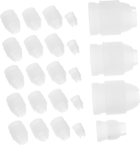 LOLIPPYY 24pcs Piping Bag Coupler Converter for Cake Decorating, Easy to Clean Pp Material with 4 Diameter Sizes, Compatible with Piping Bags and Tips for Home Baking