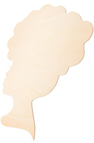 Sagoma Testa in Legno Non Finita per Pittura e DIY