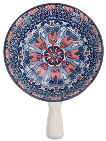 BESPORTBLE Ciotola in Ceramica con Manico Blu 1 Pezzo per Colazione e Ramen Resistente e Liscia per Uso Domestico e Ristorazione