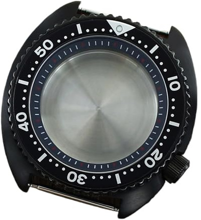 1 st 45 mm svart klockfodral Safirglastillbehör for NH35 NH36 4R36 Abalone 120 klick delar(Deep blue Chapter 1)
