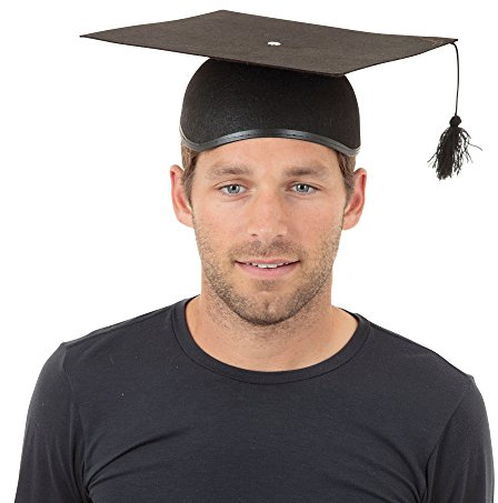 Bristol Novelty BH043A Abschluss-Filzhut, unisex, für Erwachsene, schwarz, Einheitsgröße Halloween