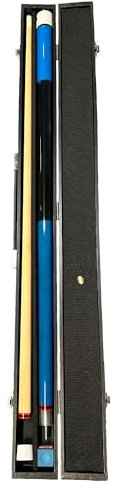 Winsport Billardqueue mit Koffer, preiswertes Einsteiger Set, Poolbillard-Cue, 2-TLG. inkl. Profi-Kreide Master und praktischem Leder-Spitzentrimmer