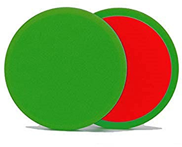 ALCLEAR 5516015G Flachpads, Auto Polierschwämme, Durchmesser: 160x15 mm, grün,2er Set, Polierpad polieren Pad Schwamm Autopolitur Polierschwamm f. Poliermaschine