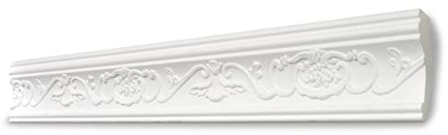 Decosa Stuckleiste G6 Gianna - Deckenleiste in Weiß - 10 Leisten à 2 m Länge = 20 m - Zierleiste aus Styropor 35 x 75 mm - Für Decke oder Wand
