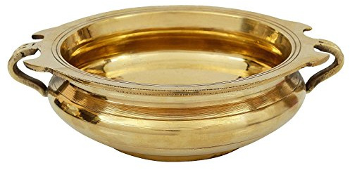 FineCraft India latón Urli tradicional cuenco recipiente para decoración del hogar de diámetro 6 cm