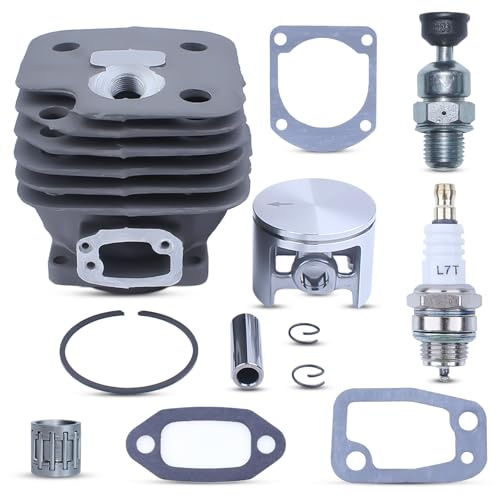 52 mm Cilindro Pistón Cojinete de Agujas Kit para Husqvarna 268272 272XP 268XP 61 268K Motosierra con Válvula de descompresión Bujía Junta del silenciador