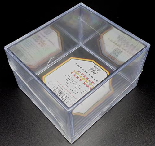 docsmagic.de 2-Piece Card Box 200-Count Slide - Clear Acrylic Deck Storage - Card Box Transparent