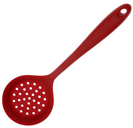 LOVIVER Silikagel Schaumkelle Küche Antihaft Schaumlöffel, Spülmaschinenfest, rot