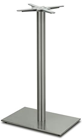 DUBLINO Stehtischgestell Tischbein Edelstahl | Premium | PD7595inox/110 | INOX | Stehtisch | Höhe 108 cm | ca. 25 kg | Bodenplatte 60x40 cm | max. Tischplattengröße 110x70 cm