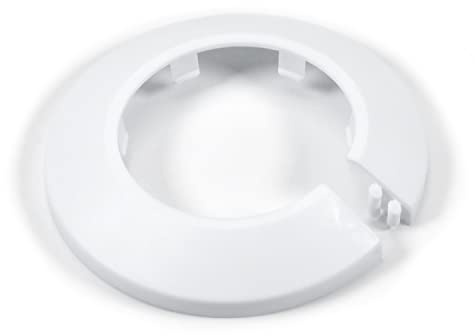MroMax Passend zu 4,8 cm Außendurchmesser Flansch Wasserrohr Abdeckung Dekoration Weiß Heizkörper Kunststoff PP 50 mm Rosette Wandkragen 1 Stück