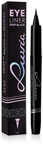 Luvia Eyeliner Stift - Eyeliner Wasserfest Schwarz - Ultra Matt & Deep Black - Vegan & Cruelty-free - Eyeliner mit feiner Spitze