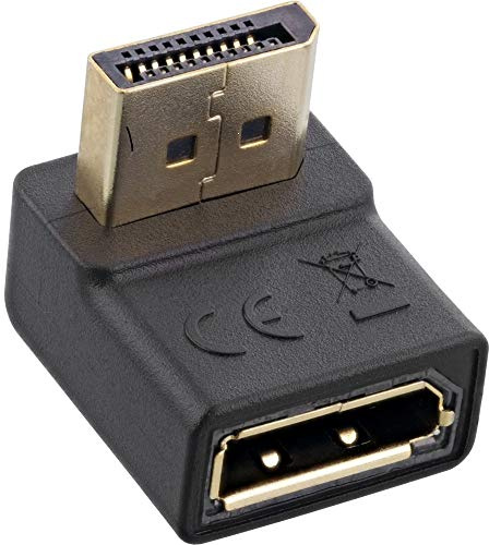 InLine® DisplayPort 17199U - Adaptador DisplayPort (Macho/Hembra, acodado hacia Abajo)