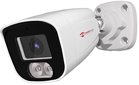 Anpviz 4MP PoE IP Bullet Camera with Microphone/Audio, IP Security Camera Outdoor Indoor, Night Vision 65ft, Waterproof IP66, 108° Wide Angle 2.8mm Lens, 24/7 Recording, IPC-B8740W-S (U Series)