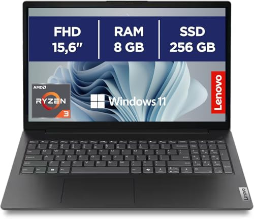 Lenovo Ordenador portátil Blue Edition • CPU Ryzen 3 7320U @ 4,1 GHz • Monitor 15,6 Full HD • SSD 256 GB • RAM 8 GB • Entrada LAN, HDMI, USB • Sistema operativo Win 11 Pro y Office 365