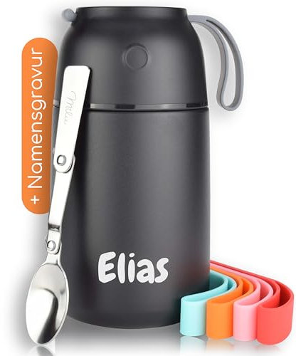 Milu® Thermobehälter mit Gravur 450ml personalisiert - Ostergeschenke für Frauen & Männer I Geschenk Ideen Papa, Mama, Freund, Freundin I Geschenkideen zum Vatertag Muttertag I Geschenke Opa & Oma