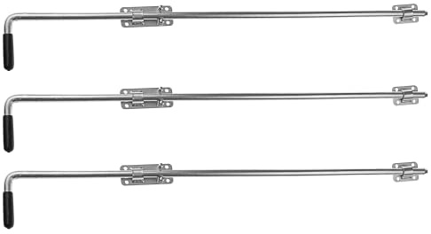 GAL - INDUSTRIAL 3 Stück Bodenschieber für Doppeltore Bolzenriegel 800 mm Schlossriegel verzinkt Torriegel Türriegel Schubriegel