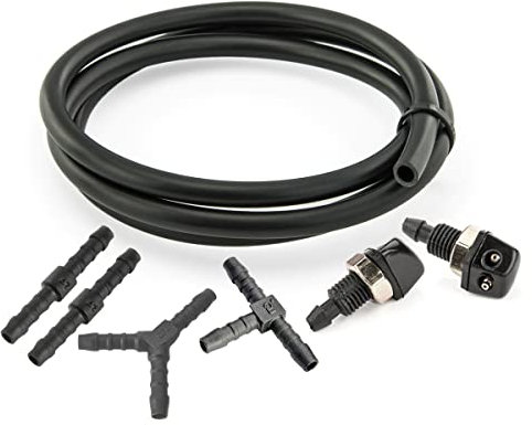 LST Universal Set Waschwasser Spritzdüse zweifach Waschdüse mit Verbinder KFZ