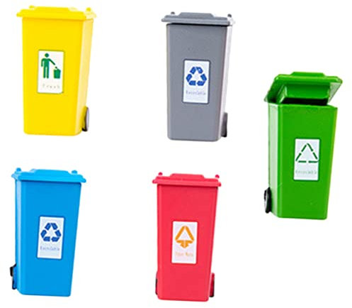 Alipis 5st Mini-mülleimer Müllwagen Für Jungen Müllrecycling-lkw Recycling- Müll Sortieren Junge Spielzeug Kleines Mülltonnenmodell Abs Modellieren Karte