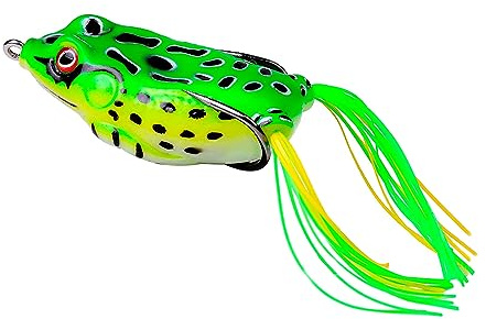 1 Pcs-5cm Frosch Köder, Bionische Weichköder Unkrautfreies Gestaltung, doppelt scharfe Haken Angeln Bausatz für Bass Hecht Forelle Crappie Süßwasser Salzwasser