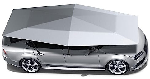 Auto-Markise, Auto-Regenschirm-Zelt, halbautomatischer mobiler Carport, Sonnenschutz und Wärmeisolierung, Autoabdeckung, Oxford-Stoff, faltbar, Sonnenschirm, Sonnenschutz und wasserdicht, 4,