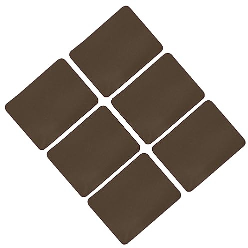 sourcing map 6 Stück Aufbügelbarer Aufnäher Stoff Reparatur Flicken Aufbügeln Ausbessern Stoff Braun 4.9x3.7 für Kleidung Reparatur Hosen Taschen Loch Reparatur und Dekoration