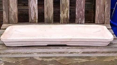 Generisch Italienischer hochwertiger Untersetzer/Teller für den 40 - er Blumenkasten mit Oliven aus Terrakotta Terracotta Unterteller Pflanztopf Balkonkasten Garten Deko Mediterran