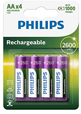 Batteria ricaricabile R6 2600 mAh - Alta capacità, lunga durata, ideale per dispositivi elettronici e giocattoli.