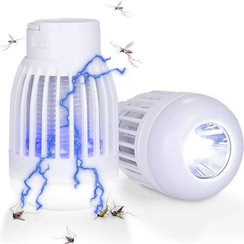 Silvergear Mückenlampe 3-in-1 | Insektenvernichter Elektrisch | Insektenfänger, Taschenlampe und Nachtlicht in Einem | Fliegenfalle mit UV-Lampe | Mückenfalle und Fliegenfänger | 4 Lichtmodi | Weiß