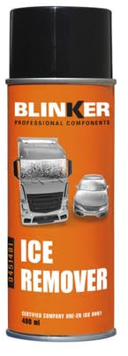 Blinker - Spray para Descongelar Parabrisas - Eliminador de Hielo - Previene y Elimina Rápidamente - Limpia sin Marcas - Descongelante Parabrisas Coche - 400ml - Sin Color