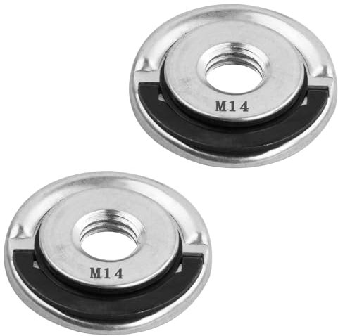 Dokeno Écrou Serrage Rapide M14 2 Pièces, Écrou Retenue pour Meuleuse Angle, Accessoires Meuleuse Angle Plaque Pression Filetage M14