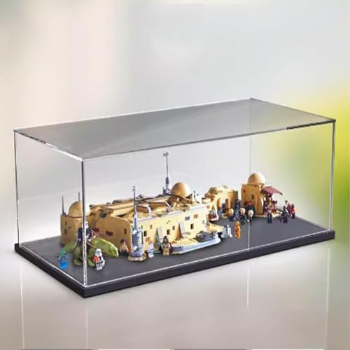 Vitrine transparente en acrylique pour Lego 75290 Bistrot modèle Bistrot Boîte de présentation uniquement Base noire