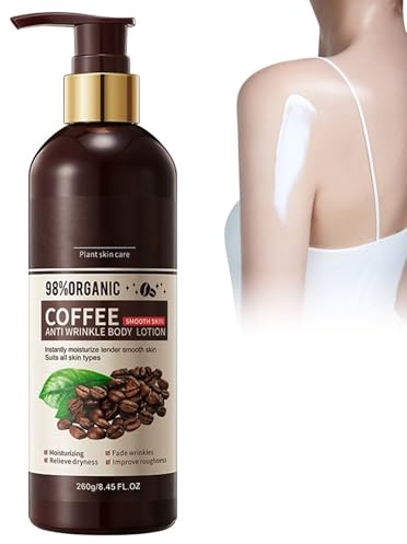 Kaffee-Körperlotion, Kaffee-Aromatherapie-Körpercreme Anti Falten Gesichtscreme Kaffee Anti Falten Creme, Coffee Anti Wrinkle Face Cream Straffende Körpercreme Bodylotion Für Bauch, Arme, Beine