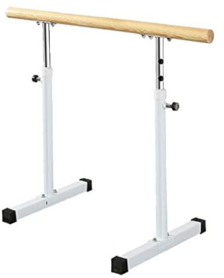 Ballettstange, tragbar für Zuhause, Ballettstange für Kinder, höhenverstellbar, mobil, freistehend, für Fitness, Praxis, Tanz, strapazierfähig, Tanzen, Dehnen, Ballett (Farbe: Weiß, Größe: 1,5 m)