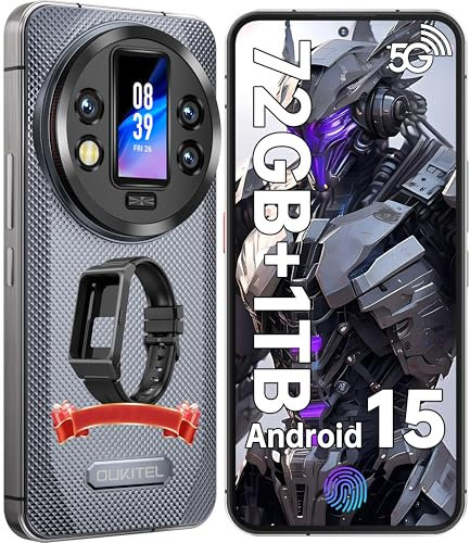 OUKITEL WP200 Pro Handy, robust, 5G, Android 15, unzerstörbar, 24 GB bis 72 GB + 1 TB 6,7 Zoll (17,9 cm) FHD+ Handy, Geländekamera, 108 MP + 32 MP, 8800 mAh, Dual-SIM, NFC/GPS, Bluetooth-Kopfhörer