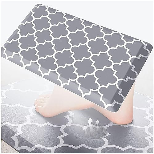 Dicke, Anti-Ermüdungsmatte für Küche, Büro, Spüle, rutschfest, wasserdicht, ergonomische Matte, grau, 43 x 180 cm