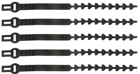 COOPHYA Sangles d'attache en Caoutchouc Flexibles pour Arbres Fruitiers Jardin, Lot De 5 Pièces 45x2x0,5 Cm, Attaches Réglables Solide pour Supports De Tuteurage, Ceintures Écologiques Réutilisables
