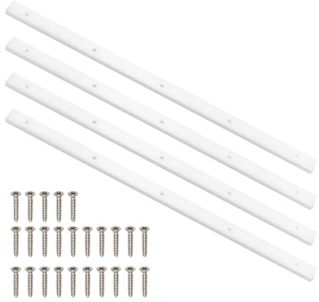 4-Piece Crosscut Sled Angle Guide Bar Set, 43cm Table Saw Glide bar Sliders, Pale Synthetic Track for Universal 3/4 x 3/8 Angle Guide Slots, Easy Installation Woodworking Tools Accessories