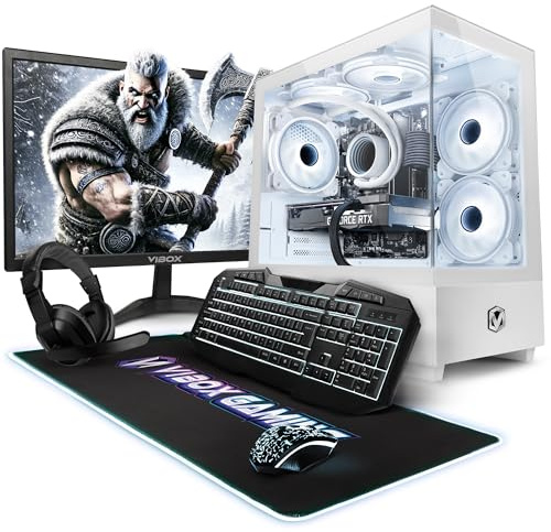 VIBOX III-22 PC Gamer Complet • 23 Écran • Intel Core i5 11400F 6 cœurs • Nvidia RTX 3050 6 Go • 16 Go RAM • 500 Go SSD • Windows 11 • WiFi 6 + Bluetooth 5.4