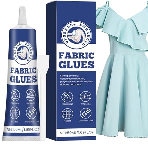 Pegamento adhesivo para tela - manchas de pegamento de tela | 5,98 pulgadas pegamento para tela pegamento para ropa | Pegamento especial transparente lavable permanente | Adhesivo transparente lavable