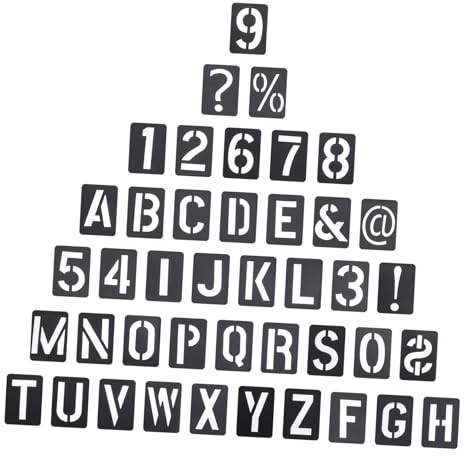 Operitacx Inkjet Template English Letters Numbers Alphabet Painting Stencils for DIY Wall Art Textile Spray Adhesive