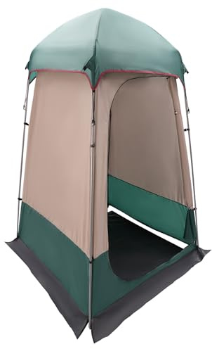 Tente de camping en plein air, 160 × 160 × 240 cm, grande tente de douche portable, cabine de douche d'extérieur portable, protection solaire de camping, vert foncé, convient pour les pique-niques, le