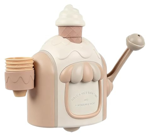 ETUCYNG Eisschaum Badespielzeug 23 X 20,5 X 8 cm Eiscreme Kinder Badewannenspielzeug Schaumeismaschine Badewannenspielzeug Für Kinder Vorschulkinder 3 6 Jahre Badewanne Dusche Park