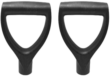 ifundom Manico a d in Plastica PVC per Pala da Neve e Giardinaggio, Set 2 Pezzi, Impugnatura Leggera e Resistente per Attrezzi da Scavo e Rastrellamento, Ricambio per Utensili da Giardino