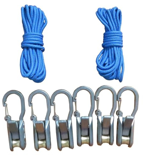 Tenditore a rullo per corda con fibbia di bloccaggio, tendicinghia a camma e strumento di serraggio in paracord per campeggio, canottaggio, teloni e uso esterno