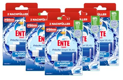 WC-Ente Frische-Siegel Nachfüller, WC Reiniger, Toilettenreiniger, Azure Lagoon, WC Reiniger, Toilettenreiniger, 2 x 36 ml 5er Pack